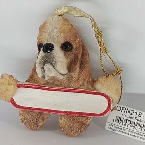Cocker Spaniel Christmas Ornament Brown And White